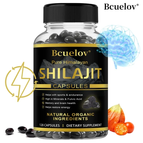 Himalaya Shilajit Capsule: High in Trace Minerals& Fulvic Acid for Energy,Muscle Strength&Immunity, Endurance for Adult