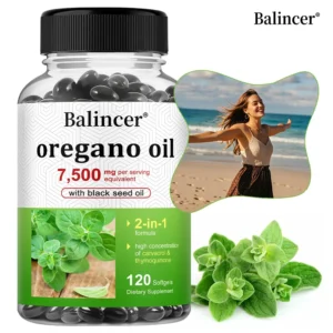 Oregano Oil: with Black Seed Oil for Immune Health, High in Carvacrol and Thymoquinone - Non-GMO
