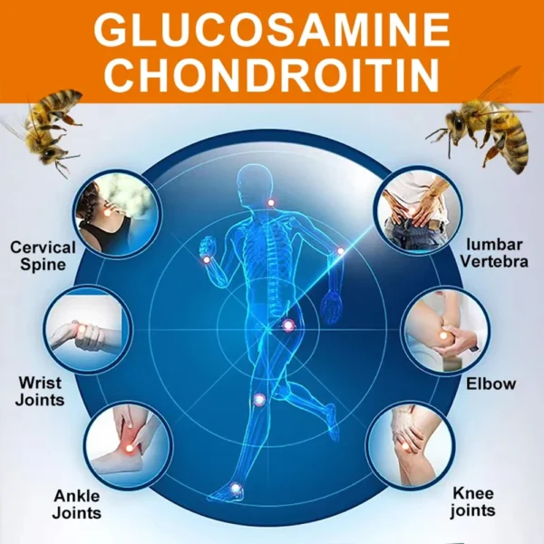 Glucosamine Chondroitin MSM and Turmeric Supplement - Support for Cartilage & Joint Health & Flexibility, Non-GMO Capsules - Image 3