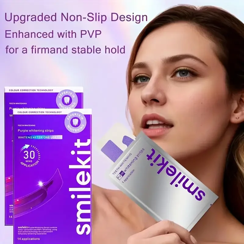 fita clareadora dental roxa: hismile v34 fita roxa clareadora