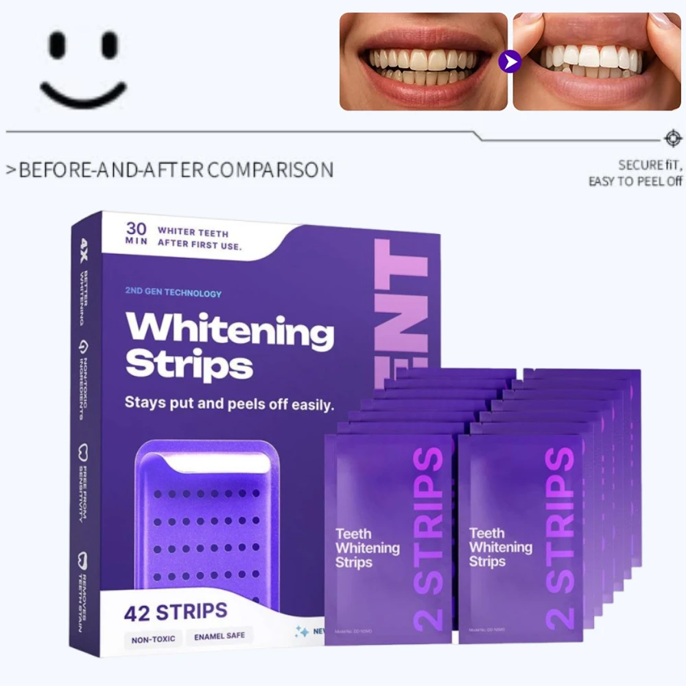 Fita roxa para clarear os dentes: fita v34 Strips