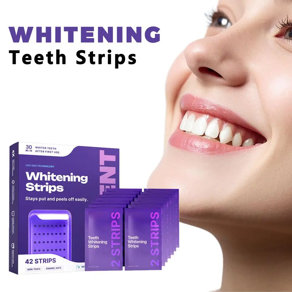 Fita roxa para clarear os dentes: fita v34 Strips