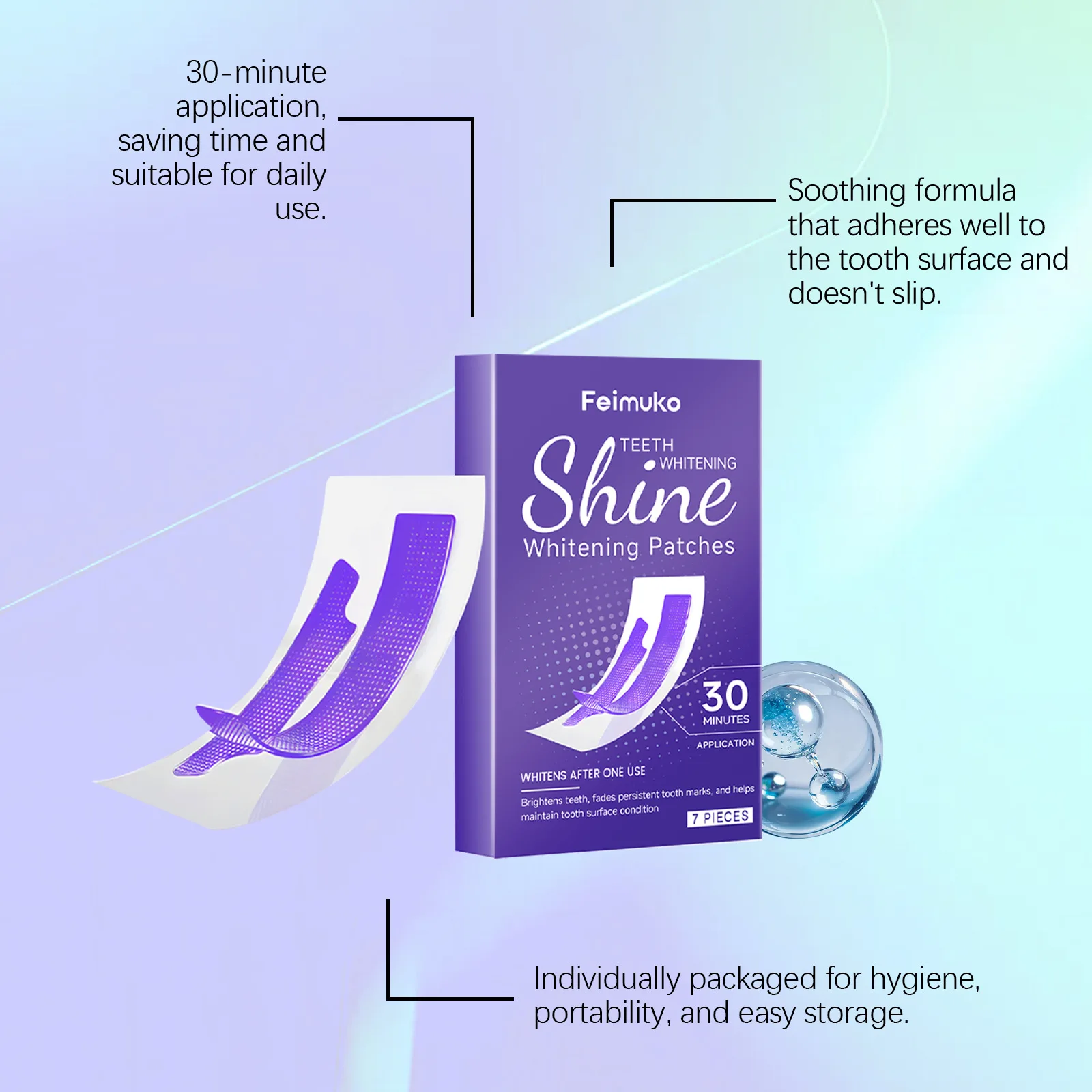 Fita v34: Fita roxa para clarear os dentes V34 Original