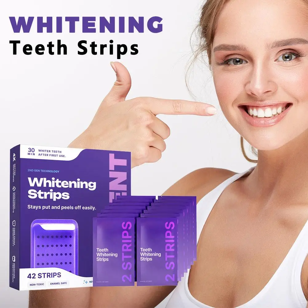 Fita roxa para clarear os dentes: fita v34 Strips